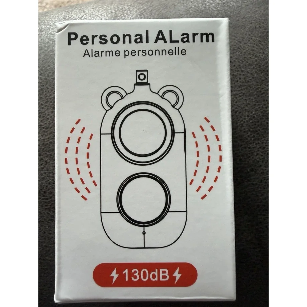 Personal Alarm Flashlight 130dB Rechargeable Looks Like Ordinary Bag Charm